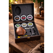 Смокер для виски Moltis — подарочный набор для копчения виски и коктейлей в деревянной коробке