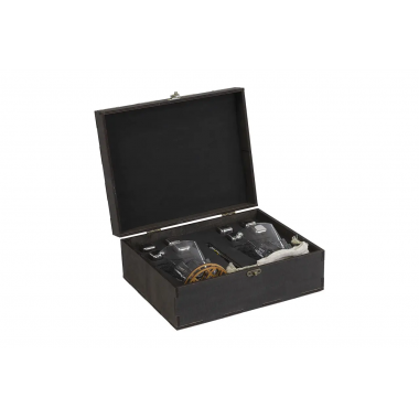 Подарочный комплект для виски Moltis: 2 стакана Saxum + 8 охлаждающих кубиков (MR-1009)