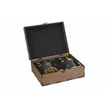 Подарочный комплект для виски Moltis: 2 стакана Saxum + 8 охлаждающих кубиков (MR-1010)