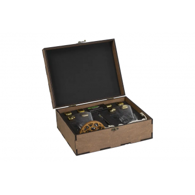 Подарочный комплект для виски Moltis: 2 стакана Saxum + 8 охлаждающих кубиков (MR-1010)