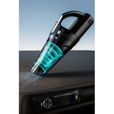 Беспроводной автомобильный пылесос Moltis Q4, 120W, чёрный, ABS-пластик
