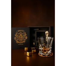 Подарочный набор для виски Moltis Premium Set Saxum — стакан, щипцы, мешочек, подставка и 5 охлаждающих кубиков (MR-1021) Подарочный набор для виски Moltis Premium Set Saxum — стакан, щипцы, мешочек, подставка и 5 охлаждающих кубиков (MR-1021)