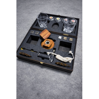 Смокер для виски Moltis — набор для копчения виски и коктейлей с горелкой и древесной щепой