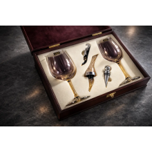 Винный подарочный набор Moltis— комплект для открытия и подачи вина с бокалами  10120 