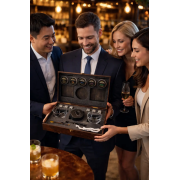 Электрический смокер для виски Moltis в деревянной коробке — подарочный набор для копчения виски и коктейлей