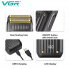 Электробритва-шейвер VGR V-363 аккумуляторная для сухого бритья с LED-дисплеем и двойным лезвием