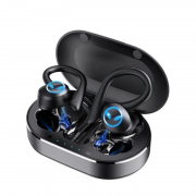 Беспроводные спортивные наушники Moltis TWS Q25 с индикатором заряда, повербанком и водонепроницаемостью 10154