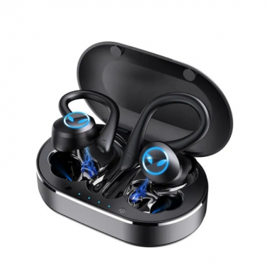 Беспроводные спортивные наушники Moltis TWS Q25 с индикатором заряда, повербанком и водонепроницаемостью 10154