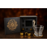 Подарочный набор для виски Moltis Premium Set Quadro - бокал, щипцы, мешочек, подставка и 5 охлаждающих кубиков (MR-1024)