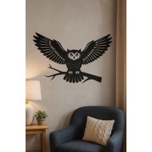 Декоративное панно-картина “Сова” — стильный настенный декор для дома и офиса 60х36 (MP-114-2)