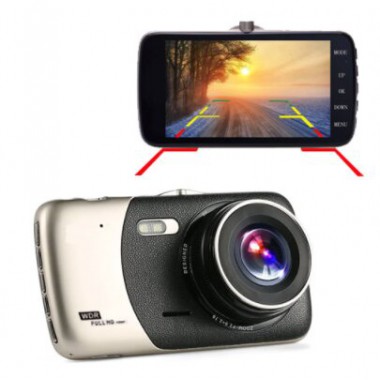 Автомобильный видеорегистратор X600, LCD 4", камера 1080P Full HD, пластика и метала черный с серым (5477)