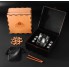 Камни для виски Whiskey stones Подарочный набор мужчине Деревянная светлая коробка + Бокал Quadro.