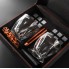 Камни для виски Whiskey stones Подарочный набор Деревянная чёрная коробка с бокалами
