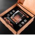 Камни для виски Подарочный набор мужчине Whiskey stones (6 камней из стеатита+светлая деревянная коробка+мешочек+бокал Sterling+щипцы+подставка)