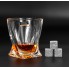 Камни для виски Whiskey stones Подарочный набор Деревянная чёрная коробка с бокалами