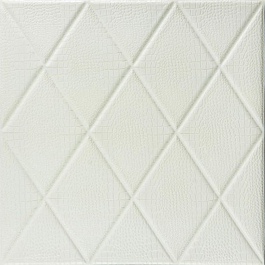 Самоклеющаяся декоративная потолочно-стеновая 3D панель Ромбы под кожу 700x700х6мм (161) SW-00000221
