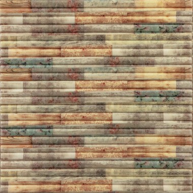 Самоклеющаяся декоративная 3D панель 700x700x8.5мм Микс бамбук Цветной (073) SW-00000090