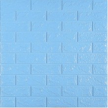 3D панель самоклеющаяся 700x770x5мм кирпич Голубой (005-5) SW-00000297