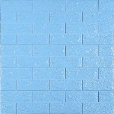 3D панель самоклеющаяся 700x770x5мм кирпич Голубой (005-5) SW-00000297