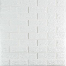 3D панель самоклеющаяся 690х780х5мм кирпич Белый (001-5) SW-00000029