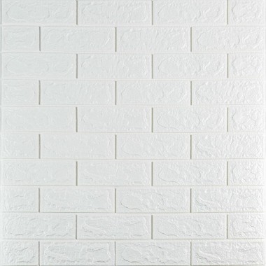 3D панель самоклеющаяся 690х780х5мм кирпич Белый (001-5) SW-00000029