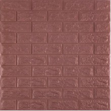 3D панель самоклеющаяся 700х770х7мм кирпич Баклажан-кофе (018-7) SW-00000045