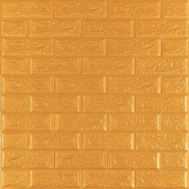 3D панель самоклеющаяся 700x770x5мм кирпич Золото (011-5) SW-00000147
