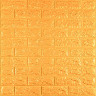 3D панель самоклеющаяся 700x770x7мм кирпич Золотой (011-7) SW-00000052