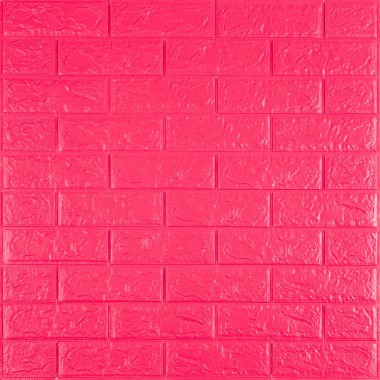 3D панель самоклеющаяся 700х770х5мм кирпич Малиново-красная (108-5) SW-00001364