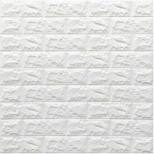 3D панель самоклеющаяся 700x770x7мм кирпич Белый (001-7) SW-00000047