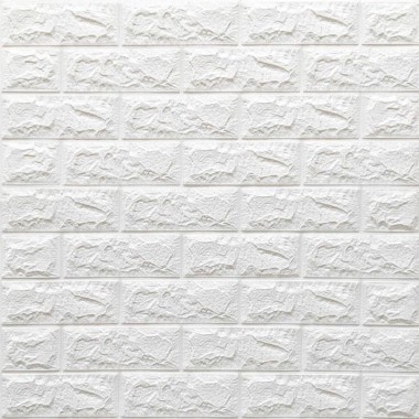3D панель самоклеющаяся 700x770x7мм кирпич Белый (001-7) SW-00000047
