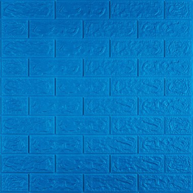 3D панель самоклеющаяся 700х770х5мм кирпич Синий (003-5) SW-00000154