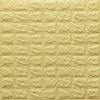 3D панель самоклеющаяся 700x770x7мм кирпич Желто-песочный (009-7) SW-00000046
