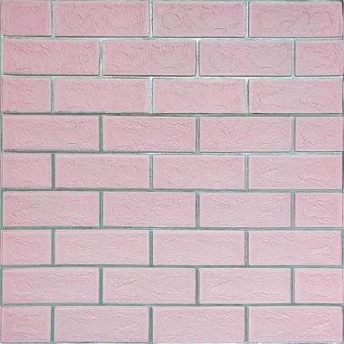 Панель стеновая 700х700х5мм Розовий кирпич с серебром SW-00001501