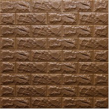 3D панель самоклеющаяся 700x770x7мм кирпич Коричневый (020-7) SW-00000053