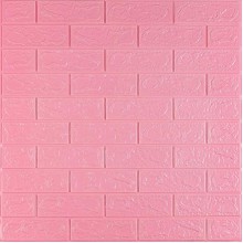 3D панель самоклеющаяся 700х770х3мм кирпич Розовый (004-3) SW-00000231