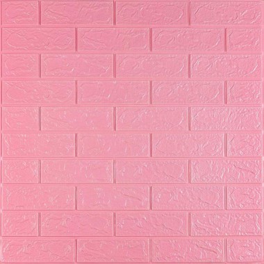3D панель самоклеющаяся 700х770х3мм кирпич Розовый (004-3) SW-00000231