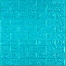 3D панель самоклеющаяся 700х770х5мм кирпич Бирюза (002-5) SW-00000084