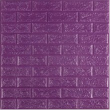 3D панель самоклеющаяся 700x770x5мм кирпич Фиолетовый (016-5) SW-00000150