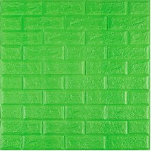 3D панель самоклеющаяся 700x770x5мм кирпич Зеленый (013-5) SW-00000149