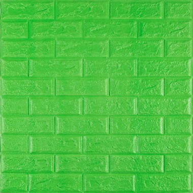 3D панель самоклеющаяся 700x770x5мм кирпич Зеленый (013-5) SW-00000149