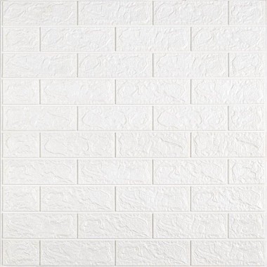 3D панель самоклеющаяся кирпич 690х780х5мм Белый Матовый (001-5M) SW-00000587