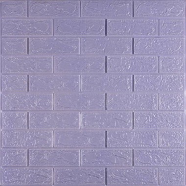 3D панель самоклеющаяся 700x770x3мм кирпич Светло-фиолетовый (015-3) SW-00000574