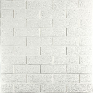 3D панель самоклеющаяся 700х770х3мм кирпич Белый (001-3) SW-00000174