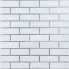 Самоклеющаяся 3D панель 700х770х3мм Белый кирпич полоска серебро (100-3) SW-00000752
