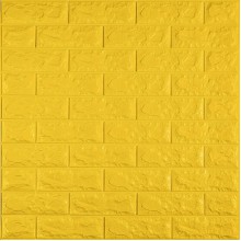 3D панель самоклеющаяся 700x770x7мм кирпич Желтый (010-7) SW-00000049