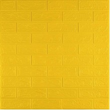 3D панель самоклеющаяся 700х770х3мм кирпич Желтый (010-3) SW-00001894