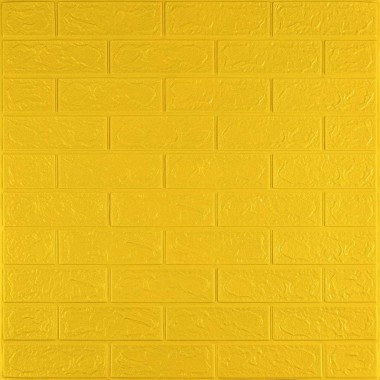 3D панель самоклеющаяся 700х770х3мм кирпич Желтый (010-3) SW-00001894
