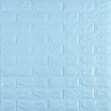 3D панель самоклеющаяся 700x770x7мм кирпич Голубой (005-7) SW-00000658