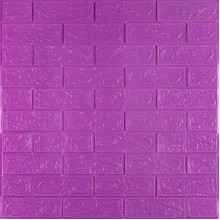 3D панель самоклеющаяся 700x770x3мм кирпич Пурпурный (014-3) SW-00000863